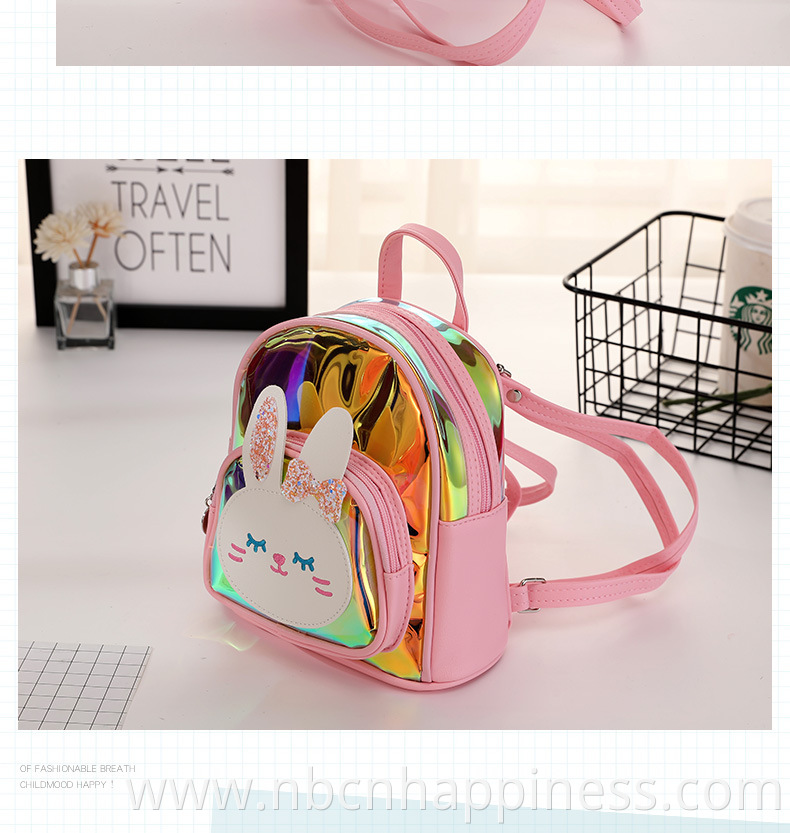 2022 New Products Travel Holographic Clear PVC Backpacks Custom Logo Trendy Hologram Kids Baby Kindergarten Backpack Bag School